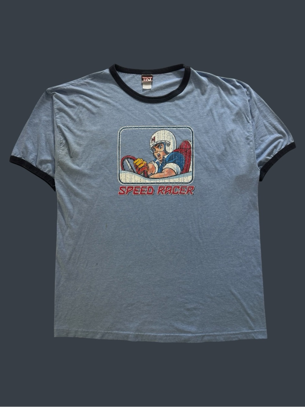 Vintage 2002 Y2K Graphic Speed Racer Ringer Tee